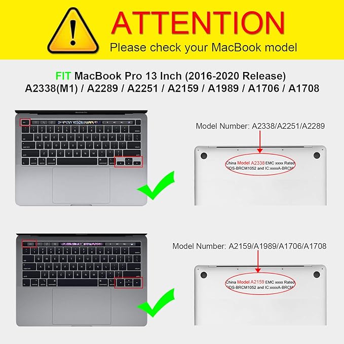 Fintie Case for MacBook Pro 13 Inch A2338(M2 M1) A2251 A2289 A2159 A1989 A1706 A1708 (2016-2021 2022 2023 Release) with/Without Touch Bar- Snap On Hard Shell Case Cover, Frost Clear