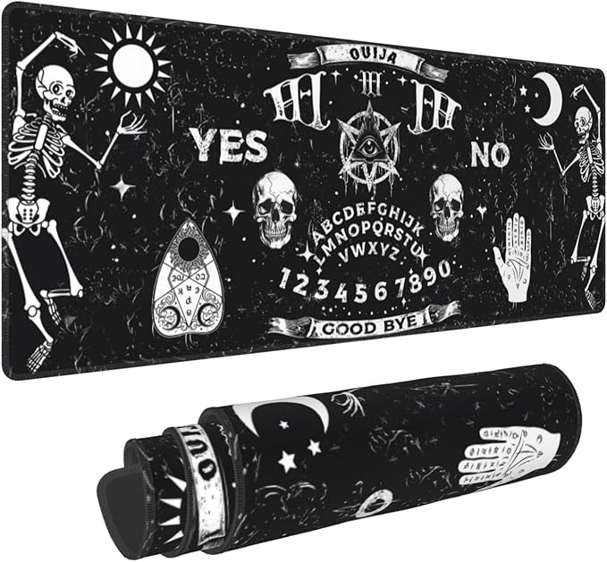 Gothic Skull Mouse Pad Extended Large Gaming Mouse Pad XL Stitched Edges for Gamer Home Office 31.5 X 11.8 Inch