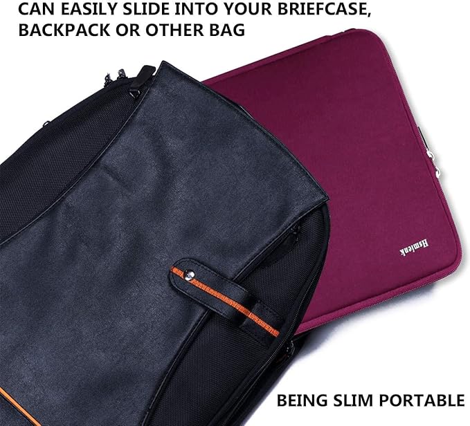 Laptop Sleeve Case, 15.6 Inch, Durable Shockproof Protective Computer Bag Cover Compatible with HP, ASUS, Lenovo, Acer, Notebook, Rose Red