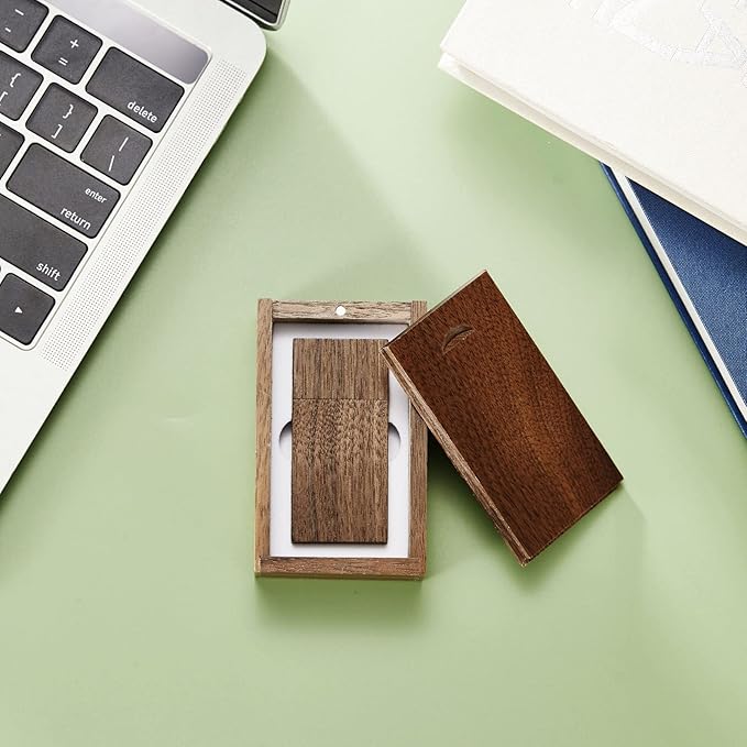 USB Flash Drive, 64GB Wooden USB2.0 High Speed USB Thumb Drives Memory Stick Pen Date Storage Stick Pendrive (Walnut)