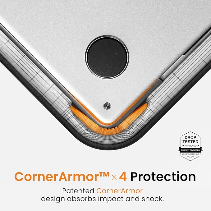 tomtoc Slim & 360° Protective Laptop Sleeve for 15-inch MacBook Air M5/A3448 (2026), M4/A3241, M3/A3114, M2/A2941, Water-Resistant Case with CornerArmor