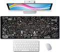 Science Formulas Gaming Mouse Pad, Extended Large Mouse Mat Desk Pad, Big Computer Keyboard Desk Pad, Stitched Edges Mousepad, 3mm Thick Long Non-Slip Rubber Base Mice Pad, 31.5 X 11.8 Inch