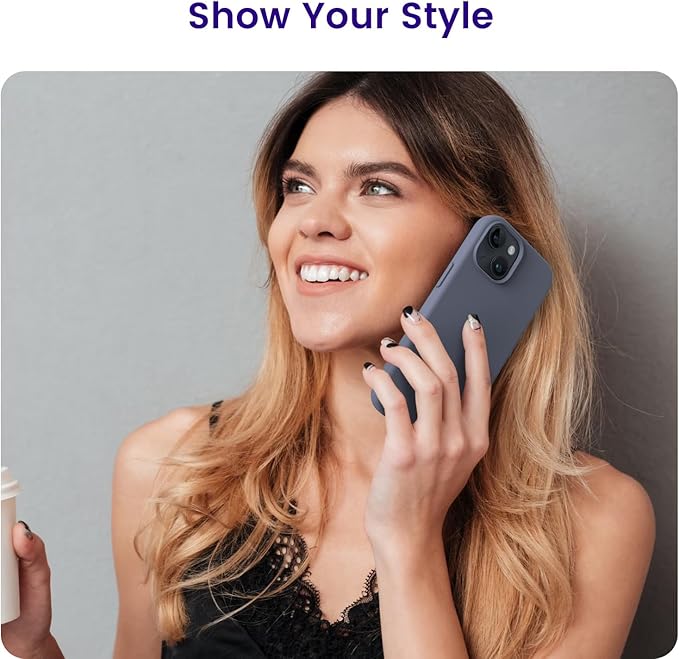 OTOFLY Compatible with iPhone 15 Case, Silicone Shockproof Slim Thin Phone Case for iPhone 15 (6.1 inch),(Lavender)