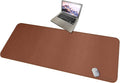 CENNBIE 59"x27.5" Leather Desk Pad Protector Desk Blotter Pad - Waterproof Writing Desk Accessories - Extended Non-Slip Rectangular, Laptop Keyboard Mouse Pad (Brown)