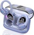 Wireless Earbuds 75hrs Bluetooth 5.4 Headphone Sport, 2026 Bluetooth Earbuds Hifi Stereo Over Ear Bud with Earhooks, ENC Noise Cancelling Mic, IPX7 Waterproof Earphone for Gym/Workout, Purple Blue