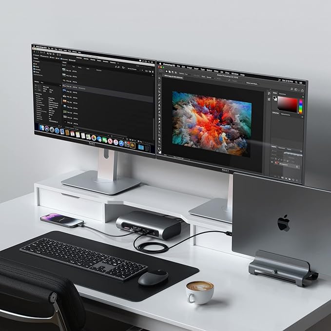 Satechi 16 in 1 Thunderbolt 4 USB C Docking Station, 100W Charging, up to 4 Screens 4K/60Hz, USB C Data, 6 USB-A Ports, Micro/SD Card Readers, 2.5Gbps Ethernet for MacBook Air/Pro, Mac/Windows