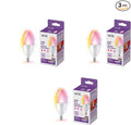 WiZ Connected 40W B12 LED Smart Light Bulbs - 3 Pack - Connects to Your Wi-Fi - E12 Smart Bulb - Control with Voice or App + Activate with Motion - Matter Compatible
