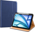 VIKESI Case for iPad Air 13 inch (M3) 2025 / (M2) 2024,Premium Leather Folio,Apple Pencil Holder,Auto Sleep/Wake,Stand Cover - Navy Blue