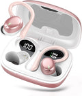 KT1 Bluetooth Headphones Wireless Earbuds 72hrs Playtime Wireless Charging Case Digital Display, Ear Buds with Earhook,IPX7 Waterproof, Deep Bass 2.0,Over-Ear Earphones for Sport Running