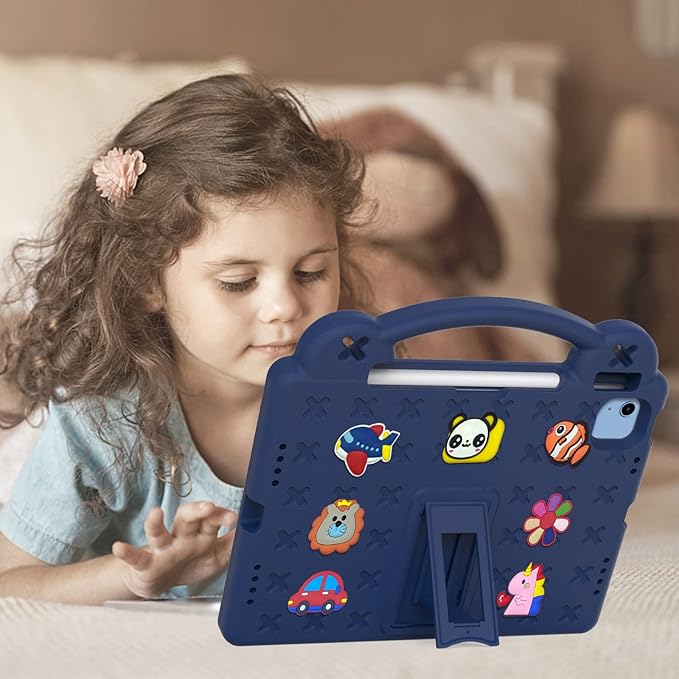 AKABEILA Compatible with Apple iPad (2026)(2025) 11 inch/iPad 10 2022 10.9 inch/Pro 11 2018/2020/iPad Air 4 2020 10.9 inch/Air 5 2022 10.9 inch/Pro 11 2021/2022 Tablet Case, Kids Gift Navy Blue