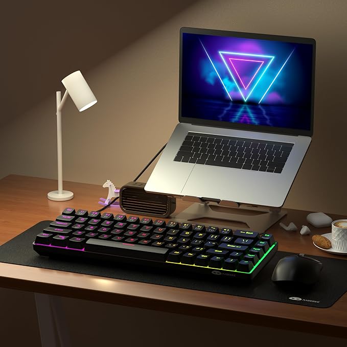 MageGee 60% Rapid Trigger Gaming Keyboard, Hall Effect Magnetic Switch, Actuation Point Adjustable, Hot Swappable RGB Backlit Wired Keyboard with Arrow Keys for Win/PC/MAC, Black