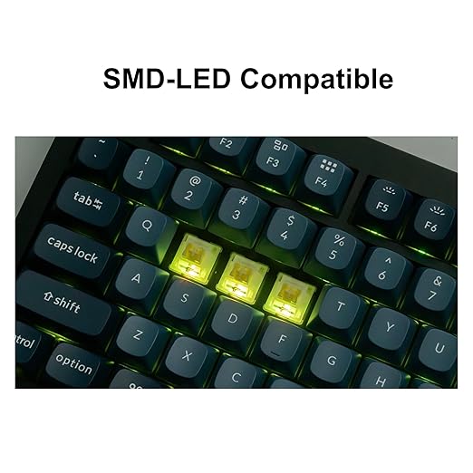 Keychron Silent Banana Tactile Mechanical Keyboard Switches, 110pcs, Factory Pre-Lubed, 55gf Actuation, 5-Pin Hot-Swap, Muffler Pad for Ultra-Quiet Typing, Dustproof, SMD-LED Compatible