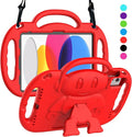 SUPLIK Kids Case for New iPad 11th Gen (A16) 11-inch 2025 & 10th Generation 10.9" 2022 & Air 11" 2025/2024 & Air 5th/4th Gen & Pro 11, Durable Shockproof Cover with Shoulder Strap Handle Stand, Red