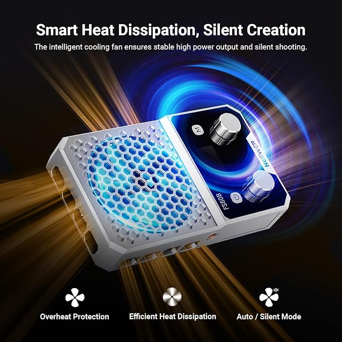 NEEWER 60W Compact Pocket Bi Color LED Light with APP & Panel Control, COB Continuous Output Lighting with 2700K-6500K/CRI96+, Portable for Professional Studio Photography Video Recording, FS60B