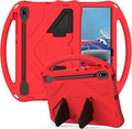 Kids Case for Samsung Galaxy Tab S10+/S9+/S8+/S7 FE/S7+/S9 FE+ 12.4", Techcircle Light Weight Shock Proof EVA Foam Handle Rugged Stand Protective Case for Galaxy Tab S9 FE Plus/S10 Plus 2024, Red