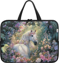 10 Inch Horse Flowers Laptop Sleeves, Zippered Computer Bag Waterproof Tablet Carrying Cover, Laptop Organizer Tote Bag Portable Notebook Handbag, Back to School Supplies College