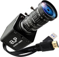 4K HDMI USB3.0 Simultaneous Output Camera H.264 High Speed 60fps Low Illumination Color Lightburn Webcam, 5-50mm 10X Zoom Manual Lens Plug & Play for Windows Linux Android Live Streaming