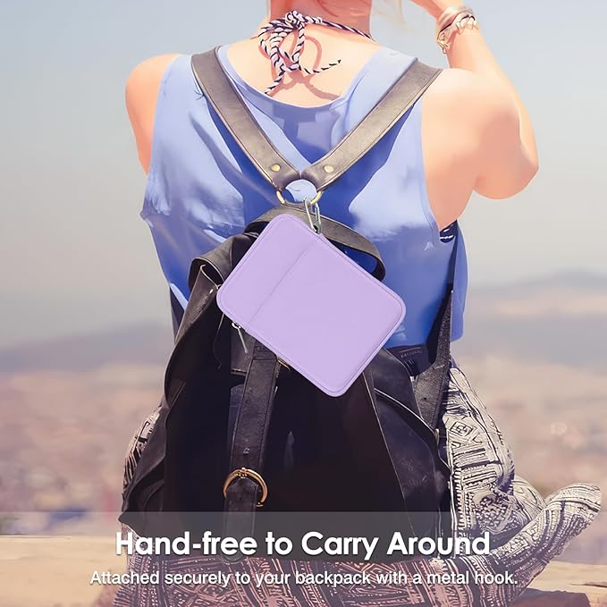 MoKo Padded Ereader Sleeve Case for 6-7 inch Tablet Bag, Compatible with 7" eReader Colorsoft Signature Edition 2024, 6" Kobo, 6" Nook, Lilac