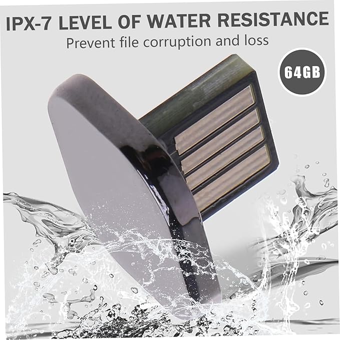 Mini Flash Drive, Waterproof Metal 64 GB USB-C Flash Drive for Data Storage Ultra Short Invisible High Speed USB-C Memory Stick - USBC Mini