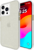 Case-Mate iPhone 15 Pro Max Case - Sheer Crystal Champagne Gold [12ft Drop Protection] [Wireless Charging Compatible] Luxury Cover w/Cute Bling Sparkle for iPhone 15 Pro Max 6.7", Anti-Scratch, Slim