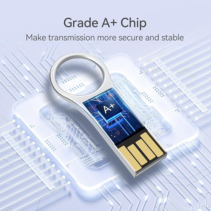 RAOYI 3 Pack 32GB Metal Key Shape USB Flash Drive, USB 2.0 Memory Stick Thumb Drives Jump Drive (Black/Silver/Gold, 3 Mixed Colors)