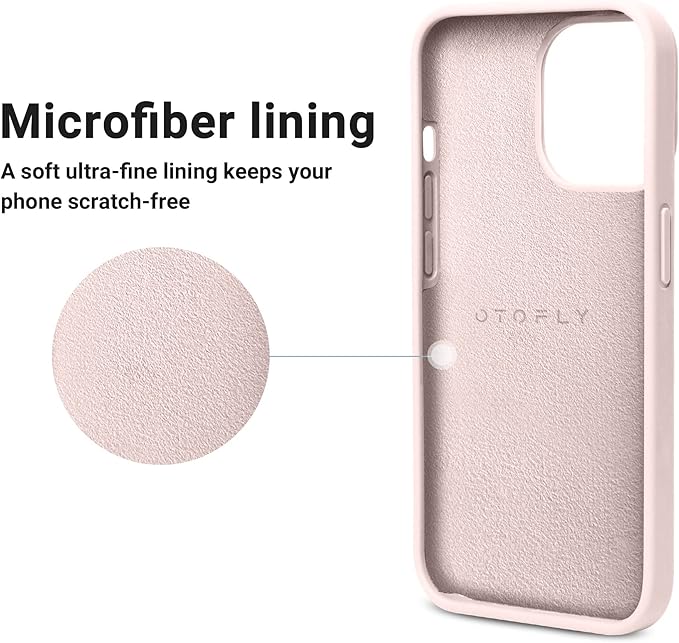 OTOFLY Designed for iPhone 14 Pro Case, Silicone Shockproof Slim Thin Phone Case for iPhone 14 Pro 6.1 inch (Chalk Pink)