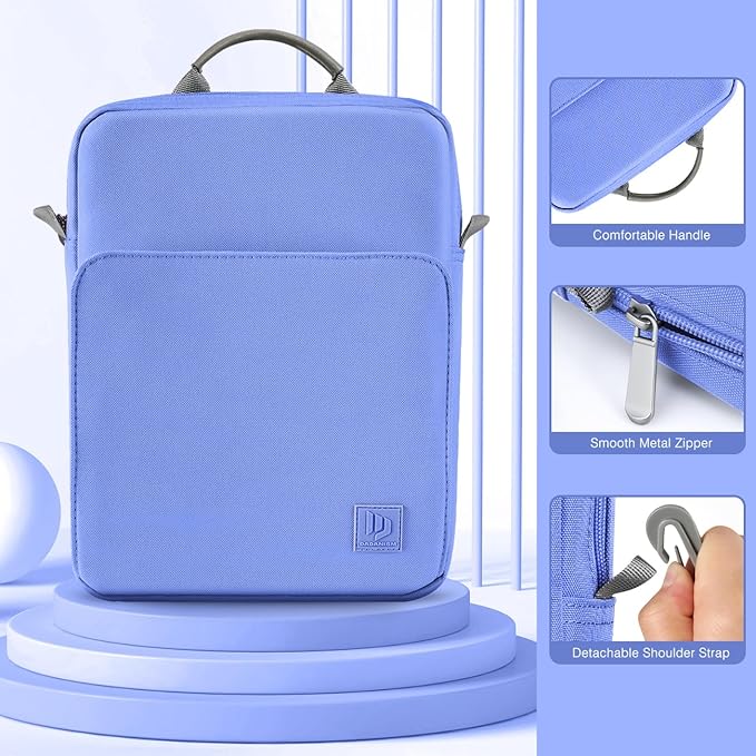 Dadanism 9-11 Inch Tablet Sleeve Bag Carrying Case with Shoulder Strap for iPad (A16) 11", iPad 10th Gen 10.9", iPad Air M4/Pro M5 11", iPad 9/8/7th 10.2", Galaxy Tab A11+ Plus 11", Periwinkle