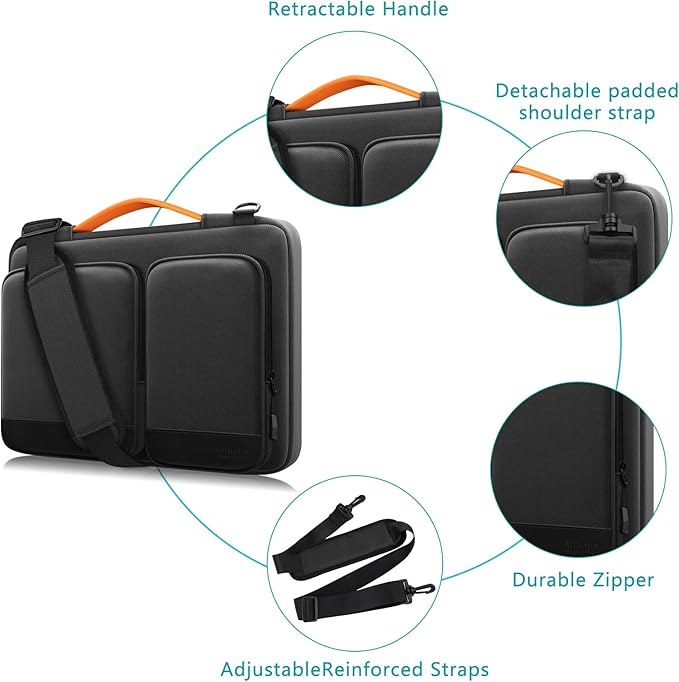 Alfheim Laptop Bag 14-14.2 inch Laptop Cover, 360° Protective Waterproof Shockproof Lightweight MacBook Air 15 Notebook Briefcase, Compatible with ASUS Lenovo Dell Samsung