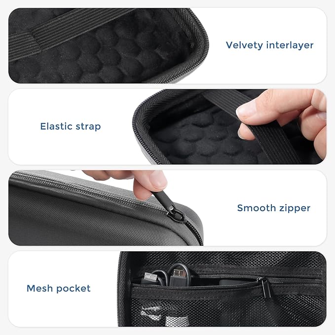 ProCase Hard Drive Case for Canvio Basics Western Digital WD Elements My Passport Seagate Portable Backup Plus Slim 1TB 2TB 3TB 4TB USB 2.5, Portable External Case for 2 Hard Drives -Darkgrey