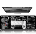 Large Gaming Mouse Pad with Superior Micro Cloth, Extended Desk Pad, Mousepad with Stitched Edges, Non-Slip Base, Desk Accessories Supplies, Keyboard Pad for Gamer,Office & Home,31.5 x 11.8 in, Black