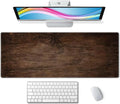 Large Extended Gaming Mouse Pad with Stitched Edges, Non-Slip Waterproof Rubber Base Mouse Pad for Office, Computer, Keyboard, Laptop and Home Desk Pad 31.5 x 11.8 x 0.12 Inch Texture of Bark Wood