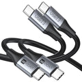 Short USB C to USBC Data Cable (8K,10Gbps, 100W PD) 2-Pack 30in,100W Charging for Car, USBC Monitor Cord, USB 3.2 Gen 2 for Car, External SSD,Dock,Portable Monitor, phone,Laptop,iPad Pro,Camera-2.6FT