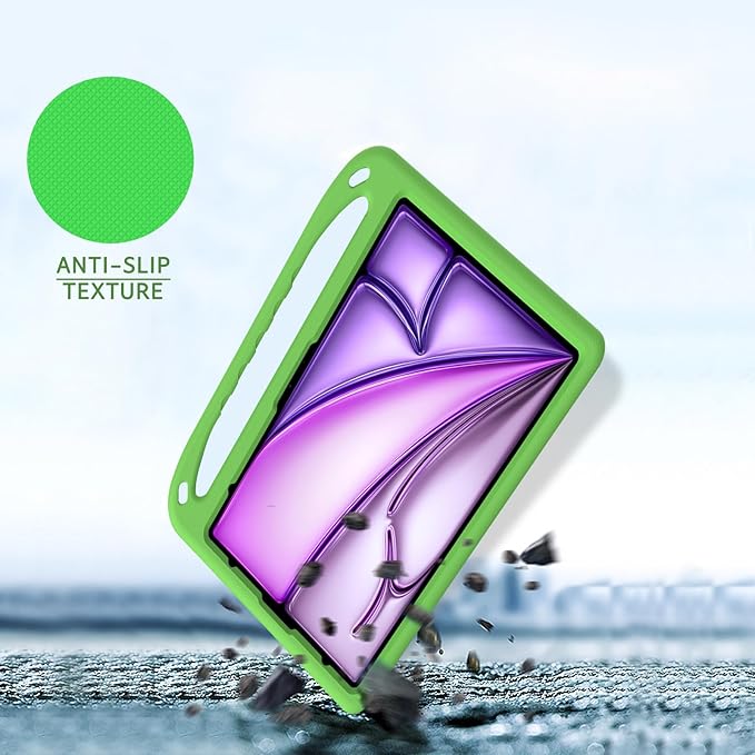 ATOOZ Kids Case for iPad air 13 inch 2024 2025 2026 (M2 M3 M4) / iPad Pro 13 inch (M4 M5), Cover with Shockproof Handle Stand for iPad Pro 13 7th /8th Gen 13" Tablet (Green)