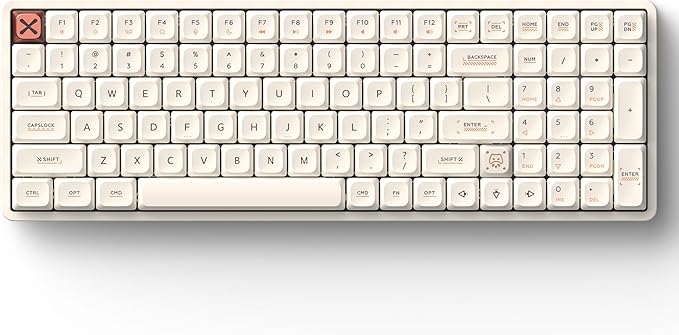 IQUNIX Magi96 Low Profile Keyboard Wireless Creamy Keyboard with Number Pad, Hot-Swappable, RGB Backlit, Full Aluminum, VIA Customizable for Mac/Windows/Linux(White)