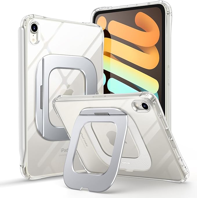 SUPCASE for iPad Mini 7 A17 Pro 2024 Case with Stand (Unicorn Beetle Prism), [Anti-Scratch] [Support Apple Pencil Charging] Slim Protective Clear Cover for iPad Mini 7th/6th Generation 8.3 Inch, Clear