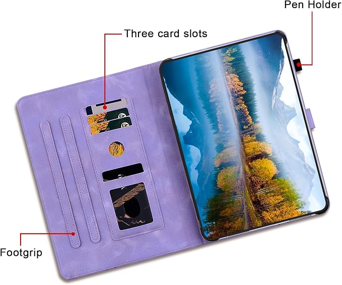 Case for iPad Air 11-inch M4 (2026)/M3 (2025)/M2 (2024), iPad Air 5th (2022)/4th Generation (2020) 10.9 Inch, Auto Wake/Sleep Supports Pencil Pro and Pencil(USB-C) Magnetic Cover, Purple