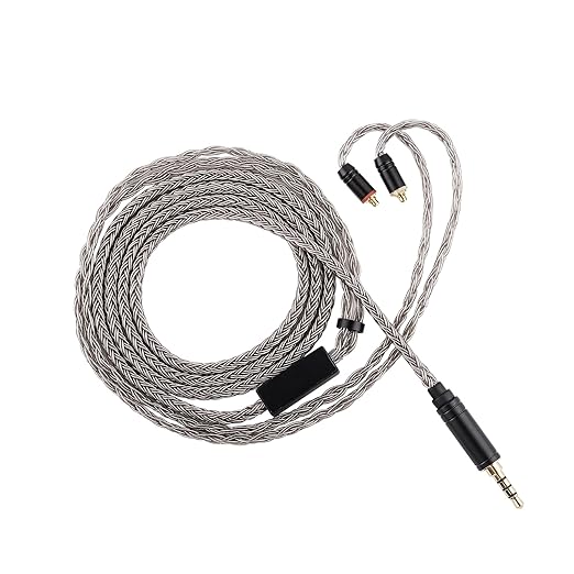 Linsoul Tripowin Zonie HiFi in-Ear Monitor Upgrade Cable, with Omni Mic, 16-Core Silver-Plated SPC Earphone Cable, Type-C/3.5mm Options, 1.25m SPC Tangle-Free Wire for Audiophiles(3.5MM,MMCX)