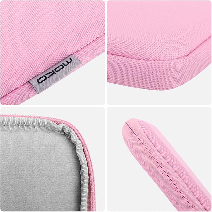 MoKo 9-11 Inch Tablet Sleeve Bag Carrying Case Fits New 11inch iPad Air M4, iPad A16 2025, iPad Pro 11 M4, Air 5/4/3, iPad 10/9/8th Gen, Tab S8/S9 11", Tablet Carrying Case, Pink