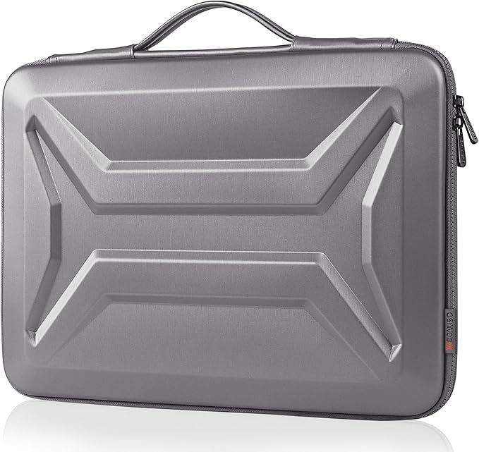 DOMISO 17-17.3 Inch Laptop Hard Case, Waterproof Shockproof Hard Shell Protective Laptop Sleeve with Handle for Dell XPS 17/Lenovo IdeaPad/Acer Aspire/HP Envy 17/LG gram 17, Silver