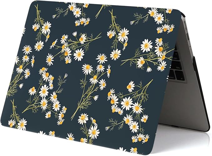 Hard Shell Compatible with MacBook Pro 16 Inch Case 2020 2019 Release Model A2141 with Touch Bar Touch ID, Plastic Protective Laptop Cover Case and Keyboard Skin, Daisy