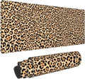 Leopard Animal Print XL Large Mouse Pad with Stitched Edges Long Non-Slip Rubber Base Mousepad Cheetah Laptop Keyboard Mat Desk Pad for Office Home Desk Decor, 31.5" X 11.8"