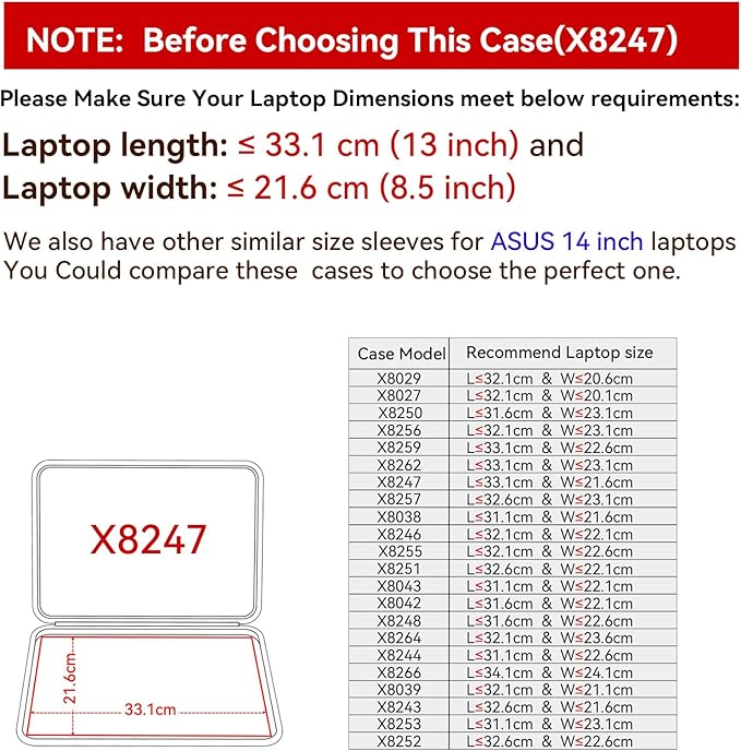 Smatree Hard EVA Protective Sleeve Case Compatible for 14 inch ASUS ExpertBook B1 B1402, for 14 inch DELL Latitude 14 7490, 14inch Waterproof and Anti-Shock Laptop Bag (X8247)