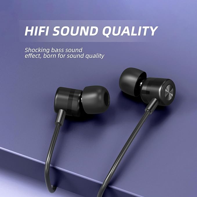 MORMOQUE EP-06 USB Type C Earbuds in-Ear Wired Earphones,Built-in HD Microphone Magnetic Headphones, Clear Sound Quality bass Noise Cancelling Ear Buds