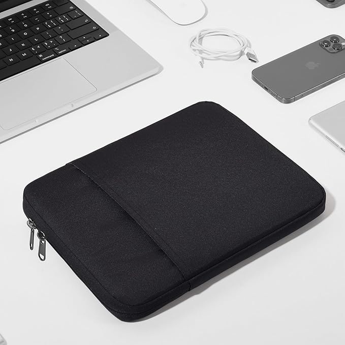 6-7 inch Kindle Sleeve Case for 7" Kindle Colorsoft Signature Edition and All-New Kindle Paperwhite, Fire HD 7, Kobo Clara 2E e-Reader 6" Protective Pouch Bag, Black