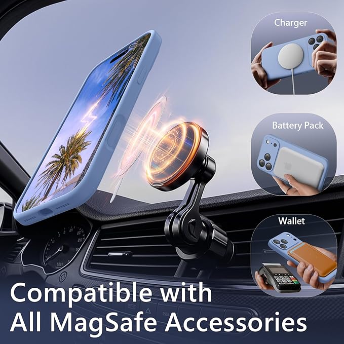 FireNova Magnetic for iPhone 17 Pro Max Case, Compatible with MagSafe, [Integrated Silicone Camera Control Button] [Camera Protection] Anti-Scratch Microfiber Lining Phone Case, 6.9", Light Blue