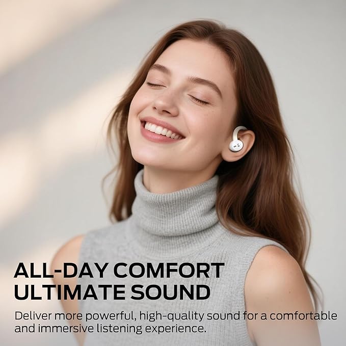 Monster N-Lite 216 Wireless Earbuds, Sports Earbuds with Earhooks, Noise Cancelling Headset, Stereo Deep Bass Over Ear Buds 48H Playtime, IPX6 Waterproof Earphones for Running/Workout（White）