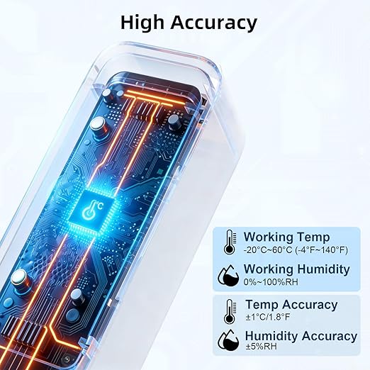 eMylo Zigbee Temperature Humidity Sensor-3 Pack, IP65 Indoor Outdoor Thermometer Hygrometer, Hub Required, APP Remote Monitoring&Home Automation, Compatible with Echo Devices with Zigbee Hub Built-in