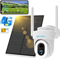 UCOCARE 4G LTE Cellular Security Camera Solar, No WiFi Outdoor Camera with SIM Card, 4MP HD 360° Pan Tilt, Color Night Vision, Motion Alerts, Off-Grid Camera for Farm Ranch Cabin Construction Site