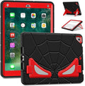 AKABEILA Compatible with Apple iPad 9.7 5th/6th(2017/2018)/iPad Air 2/iPad Pro 9.7 Tablet Case，Lightweight Shockproof Rugged Protective Cover with Kickstand for Kids Children Boys Babies Black Red