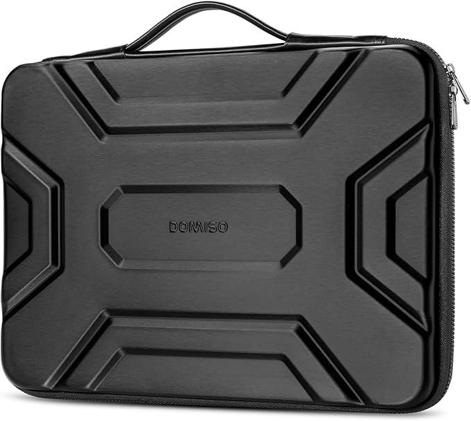 DOMISO 15.6 inch Laptop Sleeve, Shockproof and Waterproof EVA Protective Laptop Case, Laptop Sleeves for 16" MacBook Pro,15"-16" HP Dell Asus Laptop, Protective Sleeves for Laptop Computers, Black